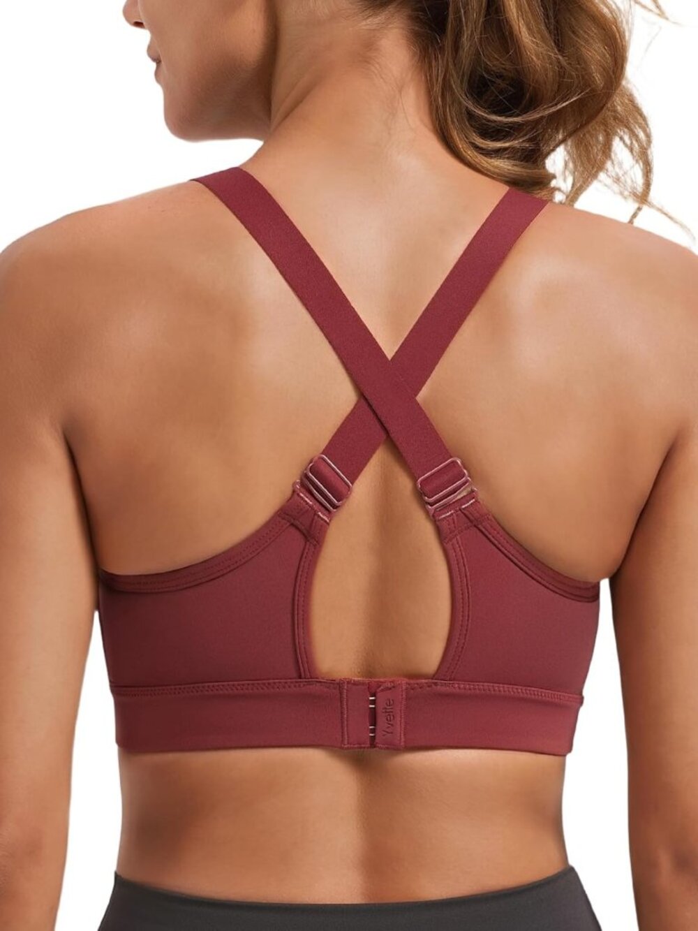 High Support Adjustable Sports Bra for Running, Workout, Gym, Fitness Activewear